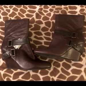 Brown Wedge booties